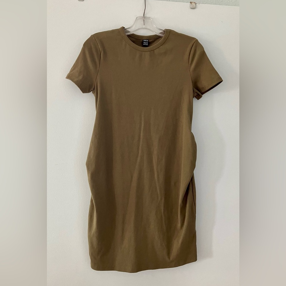 SHEIN Basics Olive Green Dress